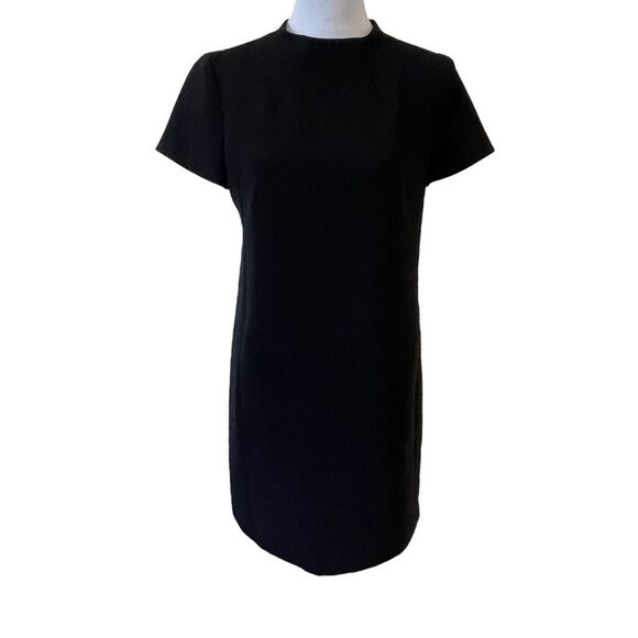 Theory Jasneah Admiral Crepe Mini Dress Black Size 4 - Picture 1 of 11